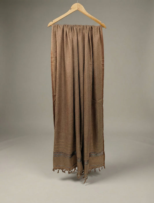 THE HERITAGE SHAWL WITH DETAILED BORDER